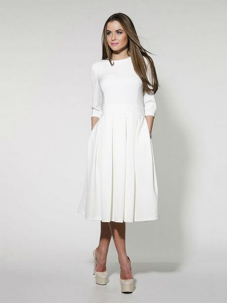 Kleid weiß midi