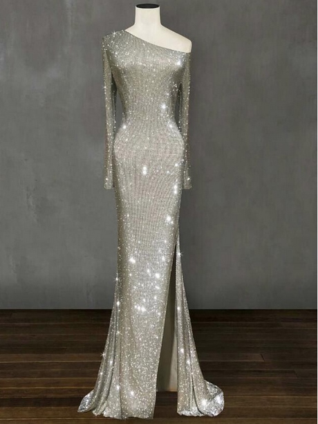 Langarm glitzer kleid