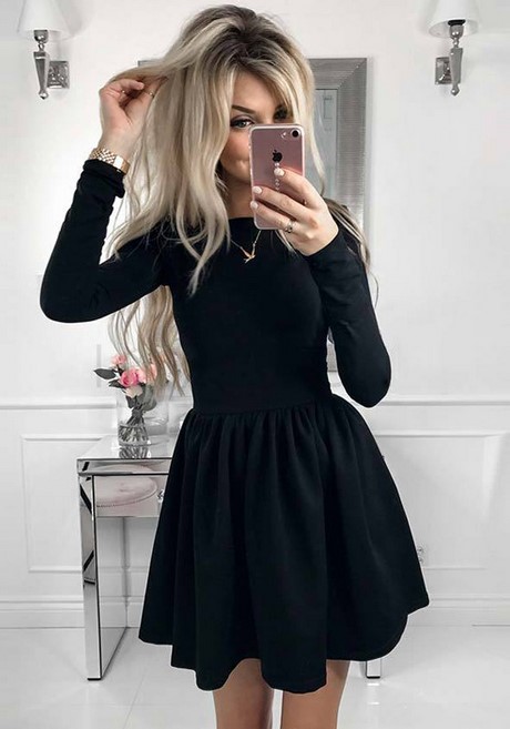 Mini langarm kleider