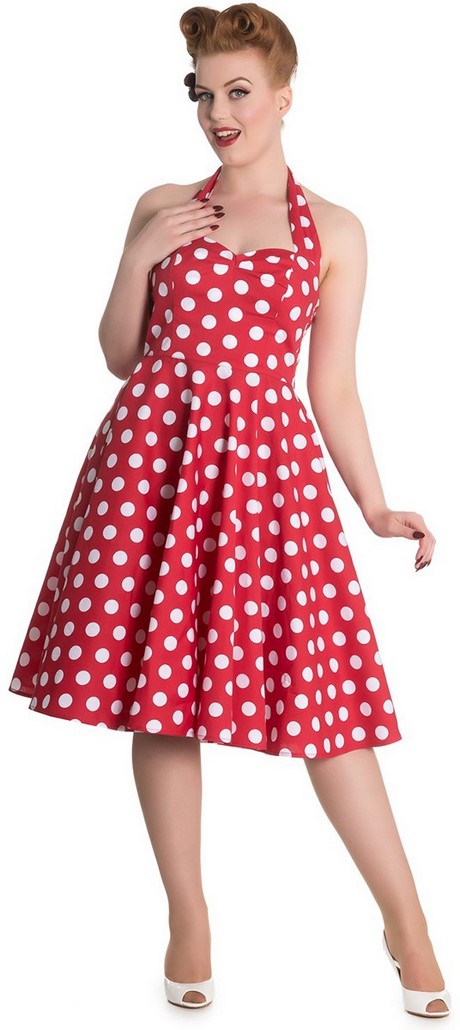 Punkte kleid rot