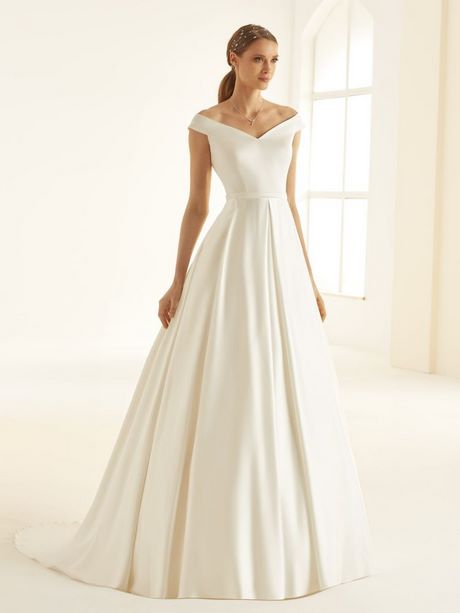 Brautkleid schlicht satin