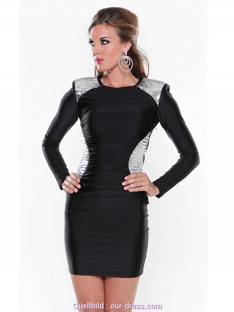 kleid-schwarz-kurz-langarm-24_16 Kleid schwarz kurz langarm