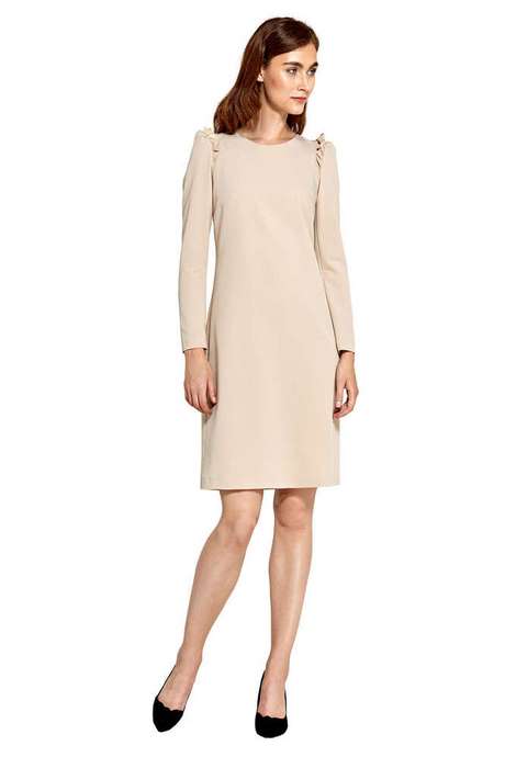 langarm-kleid-beige-90 Langarm kleid beige