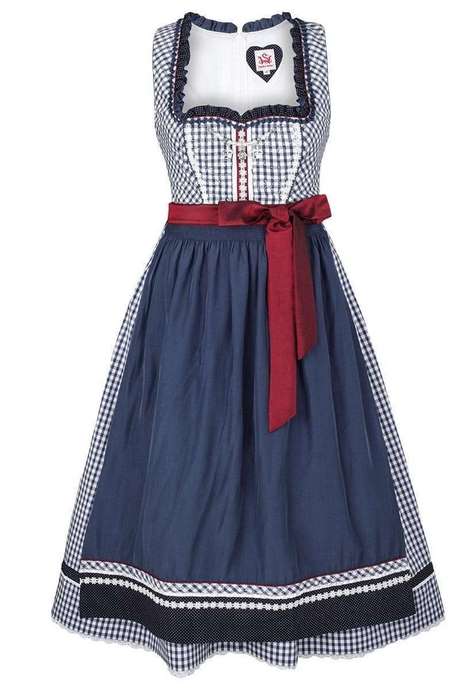 Dirndl blau rot kariert