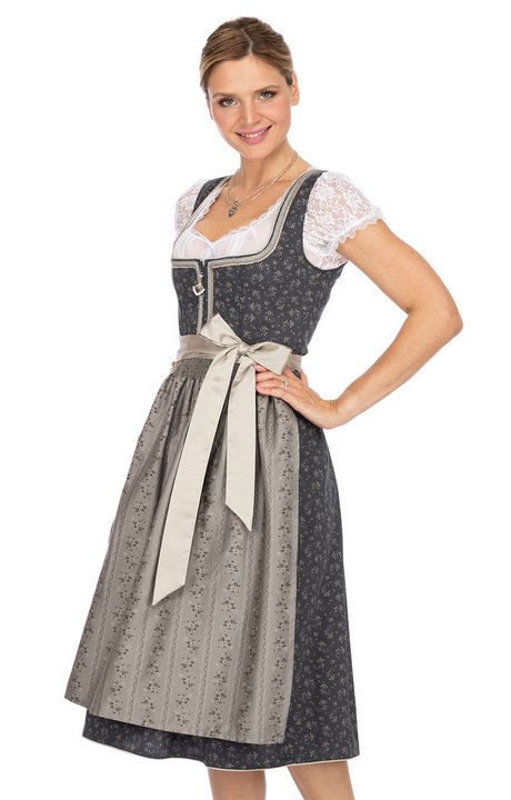 Dirndl grau blau