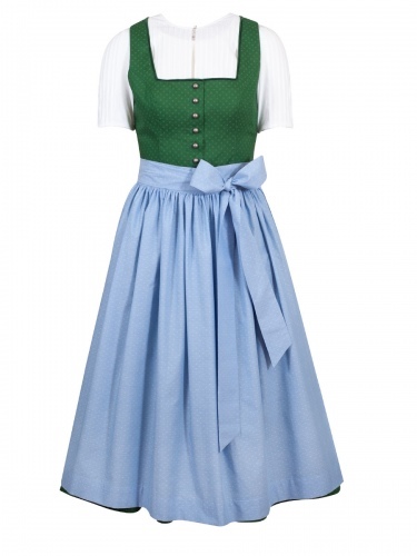 Dirndl hellblau grün