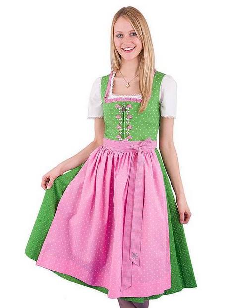 Dirndl hellgrün rosa