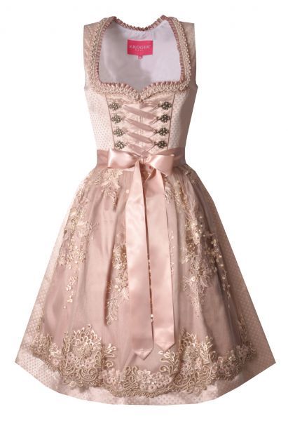 Dirndl rosa beige