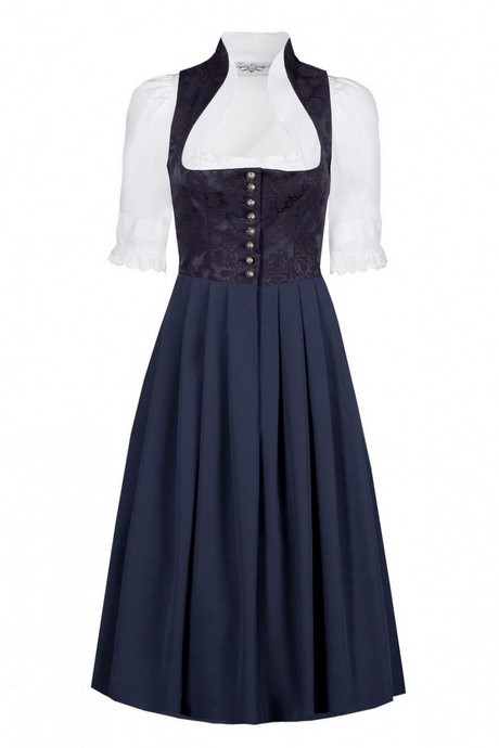 Dirndl stehkragen blau