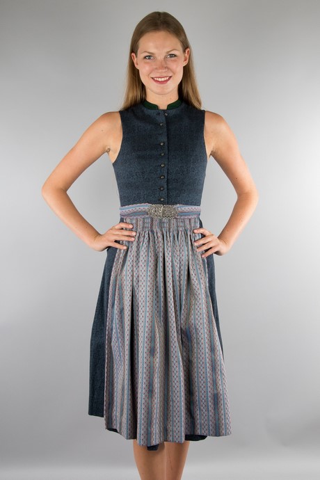 Dirndl hochgeschlossen blau - Stil und Schönheit