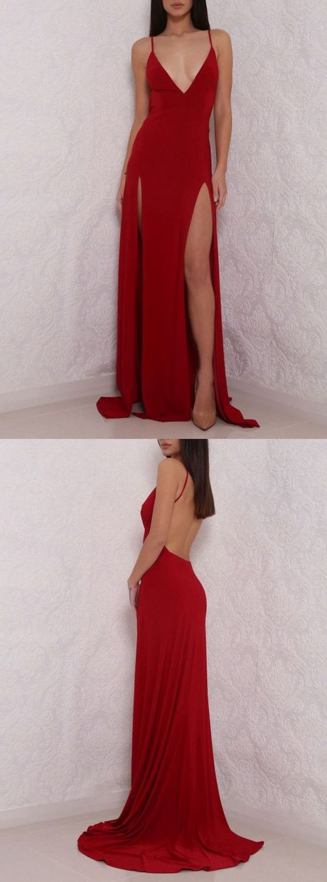 kleid-ruckenfrei-rot-60_15 Kleid rückenfrei rot