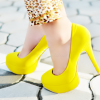 Gelbe high heels