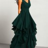 Kleid lang dunkelgrün
