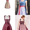 Country line dirndl rot